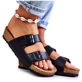 Pantuflas Mujer Hebillas Inblu NM000028 Negro