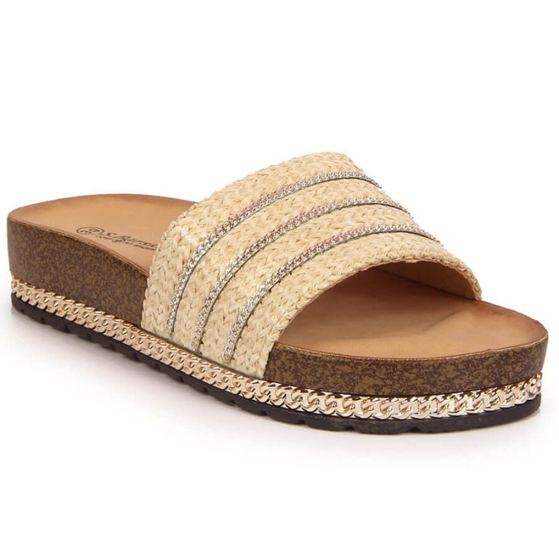 Babucha plataforma beige W S. Barski