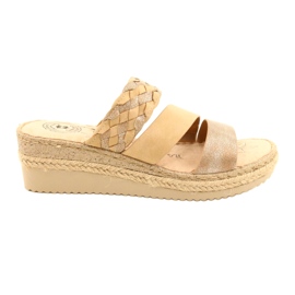 Flip Flip Flip Flip con una camarilla Braid Jezzi 22SD98-4566 Beige
