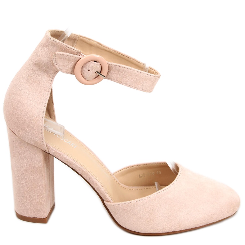 Zapatos de salón expuestos en el talón Iris Nude beige