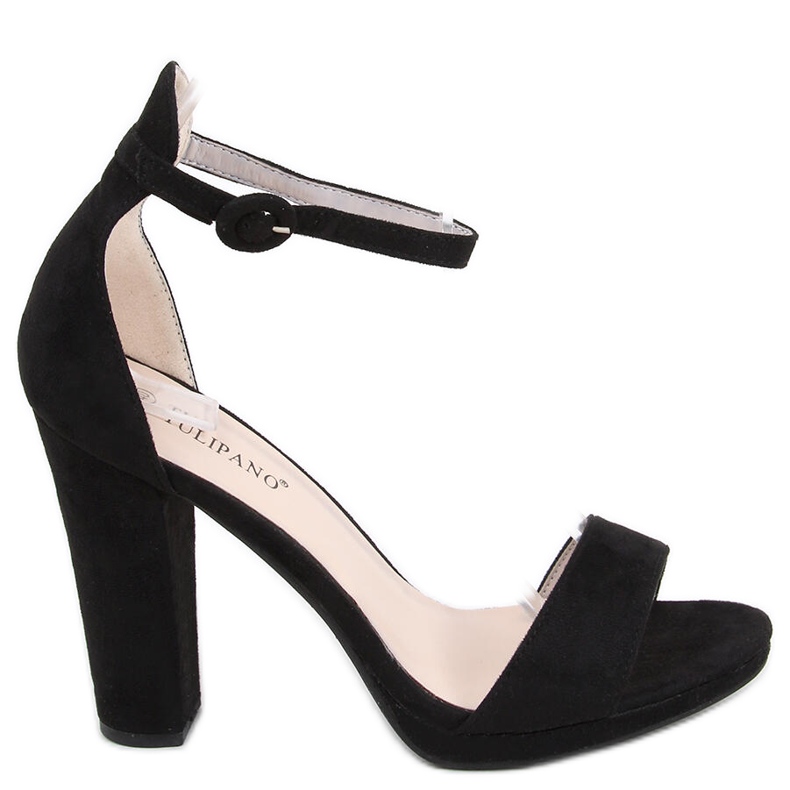 Ficaria Sandalias negras de tacón negro Ficaria Sandalias negras de tacón negro