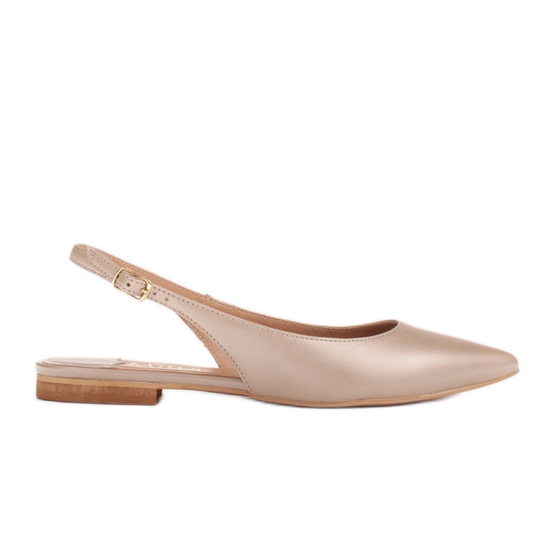 Marco Shoes Sandalias de piel natural en color dorado 1965P-1232-1 beige