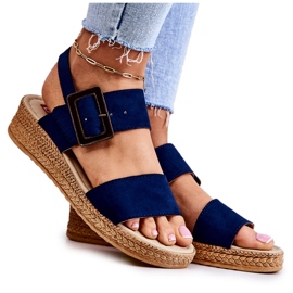 Sandalias Mujer Ante Big Star JJ276033 Azul Marino