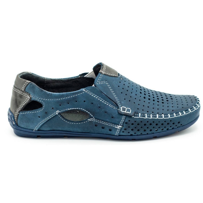 Olivier Mocasines de verano para hombre 901, azul marino