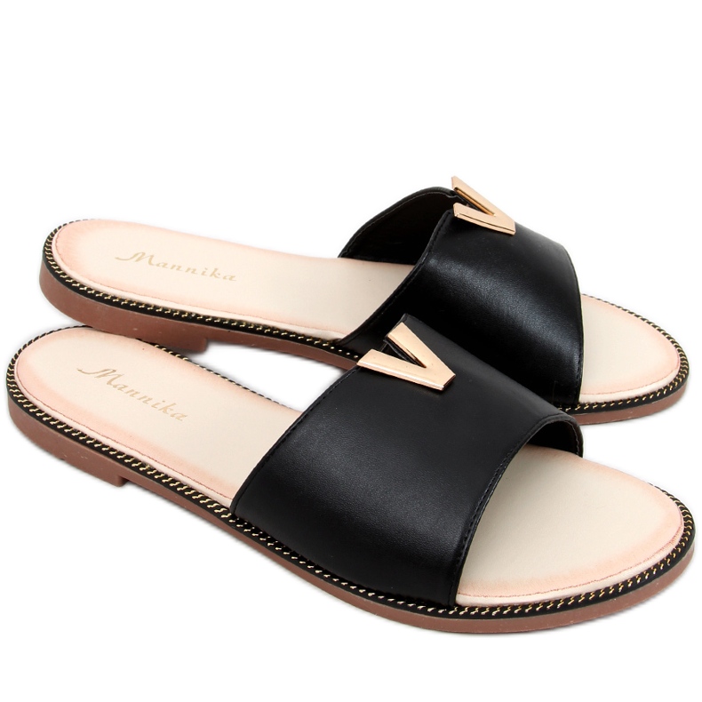 Pantuflas faciales de mujer Willow Black negro
