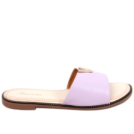 Pantuflas Cara Mujer Sauce Morado púrpura