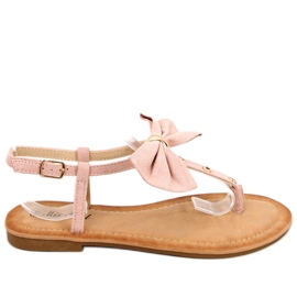 Chanclas con lazo Megi Champagne rosa