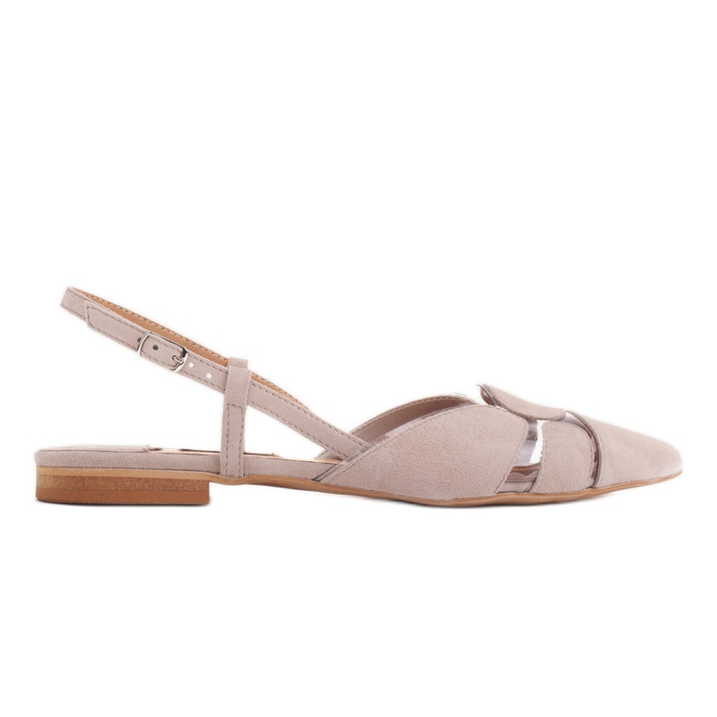 Marco Shoes Sandalias de ante y material transparente beige