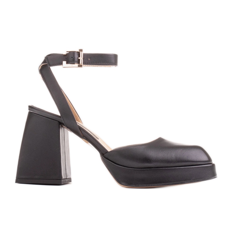 Marco Shoes Sandalias en una plataforma elevadora negro