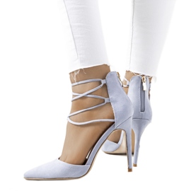 Tacones azules con correa Glover