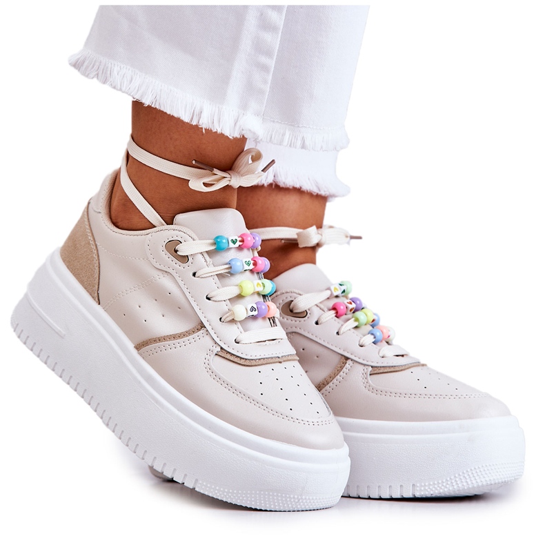 PS1 Deportivas Mujer Atadas Deportivas Beige Manila PS1 Deportivas Mujer Atadas Deportivas Beige Manila