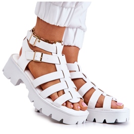 PS1 Sandalias Piel Tiras Blanco Minorite