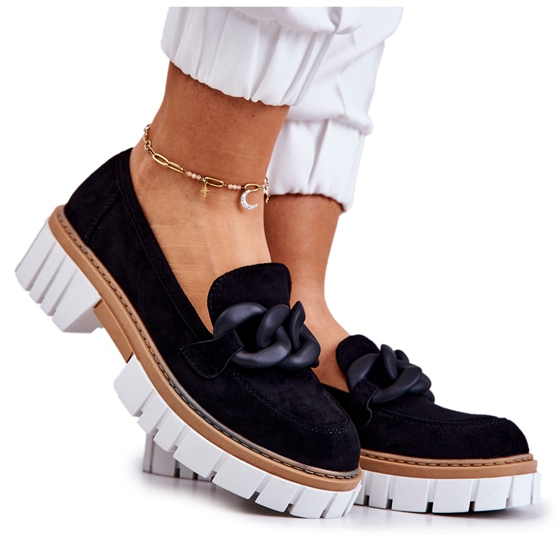 PS1 Mocasines De Ante Con Adorno Talisa Negro