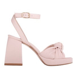 Marco Shoes Sandalias plataforma rosa empolvado beige