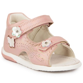 Sandalias velcro rosa vivo En el American Club rosado