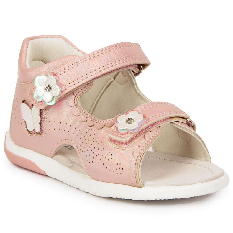 Sandalias velcro rosa vivo En el American Club rosado