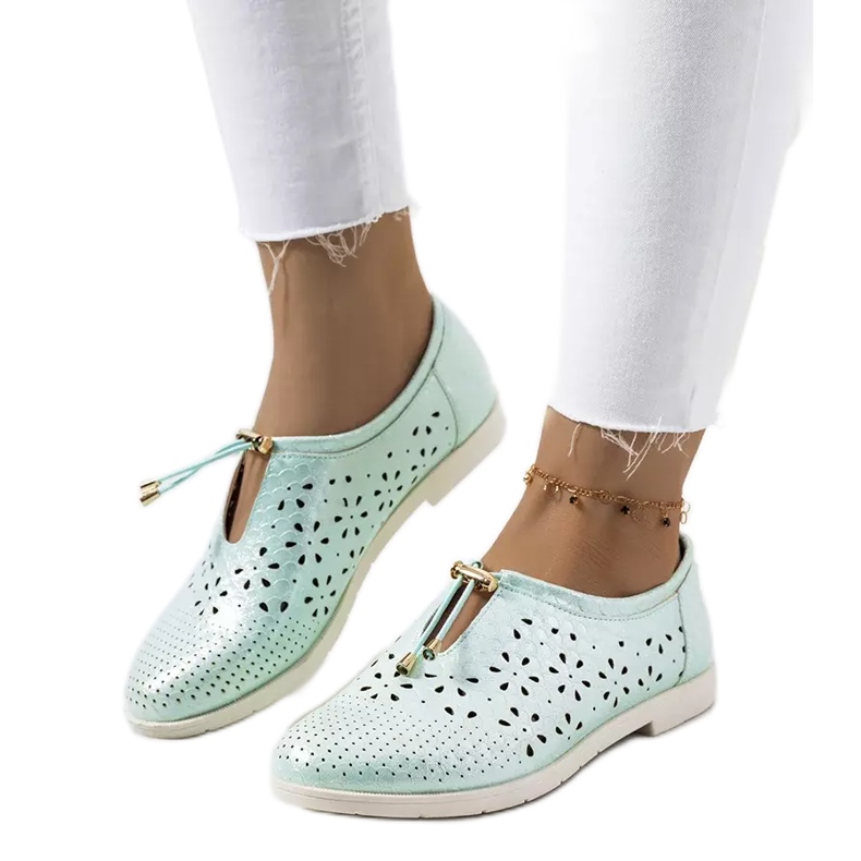 Zapatos Holm verdes calados Zapatos Holm verdes calados