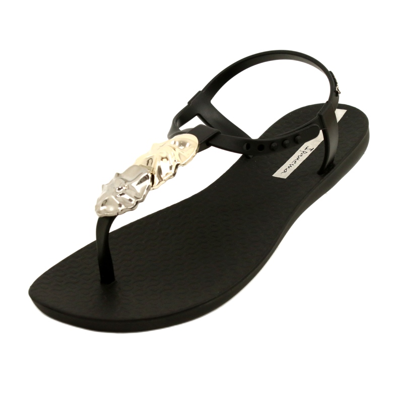 Chanclas con Decoración Ipanema 83182 negro 23526 plata dorado