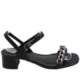Sandalias negras de tacón bajo Daphne negro