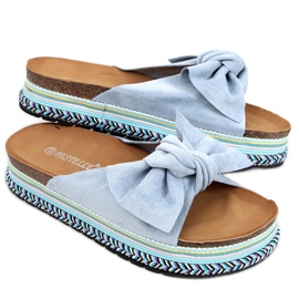 Chanclas con suela Lane Blue adornada azul