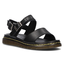 Sandalias de piel Filippo DS2040/22 Bk negro