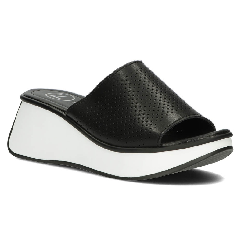 Babuchas de piel Filippo DK3614/22 Bk negro