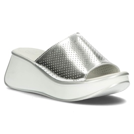 Babuchas de piel Filippo DK3614/22 Si plata