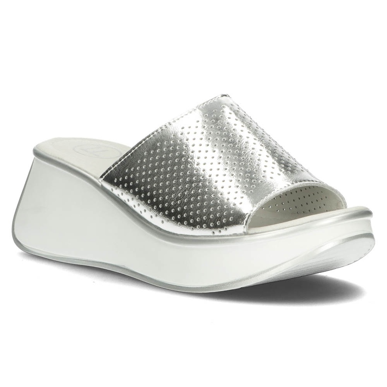 Babuchas de piel Filippo DK3614/22 Si plata