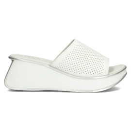 Zapatillas de cuero Filippo DK3614 / 22 Wh blanco