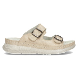 Babuchas de piel Filippo DK3516/22 Go dorado