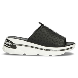 Zapatillas de piel Filippo DK3679/22 Bk negro