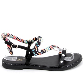 Sandalias mujer Abelia Negras negro multicolor