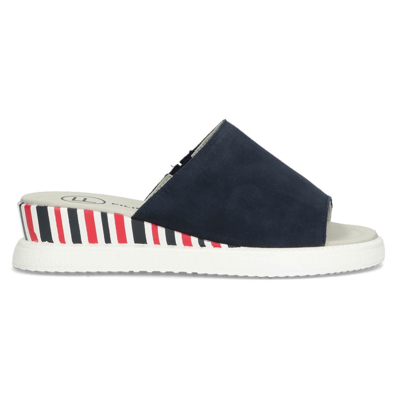 Babuchas de piel Filippo DK3615/22 Nv azul marino