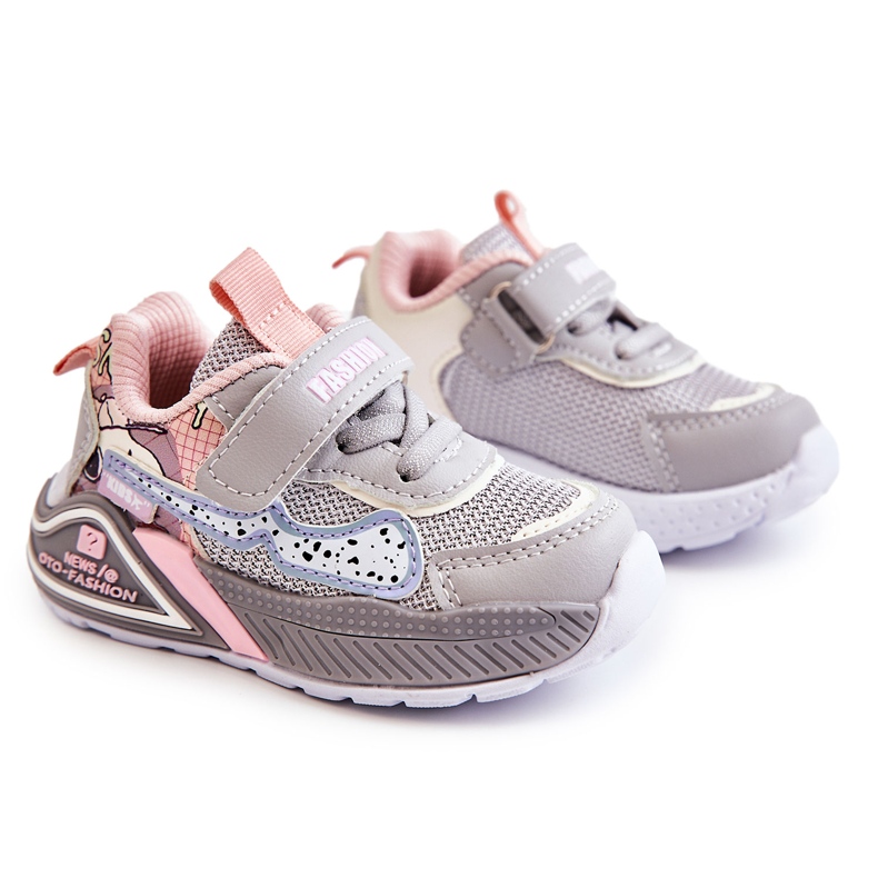 PJ2 Deportivas Ligeras Infantiles Snoopy Gris rosado
