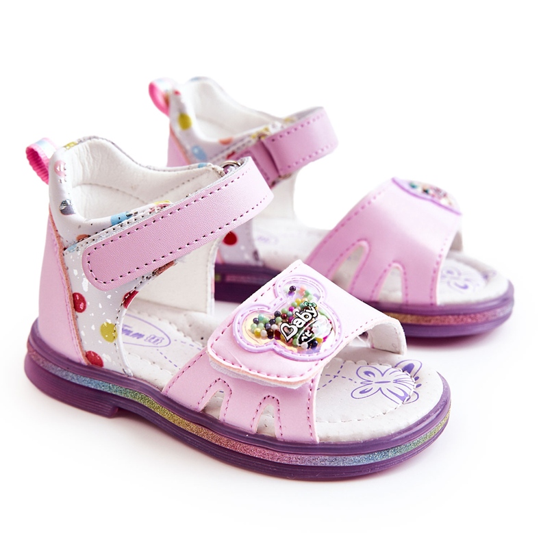 PJ2 Sandalias Infantiles Piel Dotty Violeta