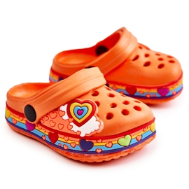 Pantuflas Infantiles Espuma Crocs Naranja Charie