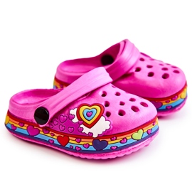 Pantuflas Infantiles De Espuma Kroks Fucsia Charie rosa