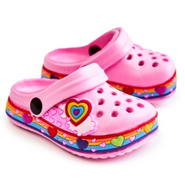 Pantuflas Infantiles Espuma Crocs Rosa Charie