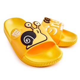 Pantuflas Infantiles Caracol Amarillo Ligero Pantuflas Infantiles Caracol Amarillo Ligero