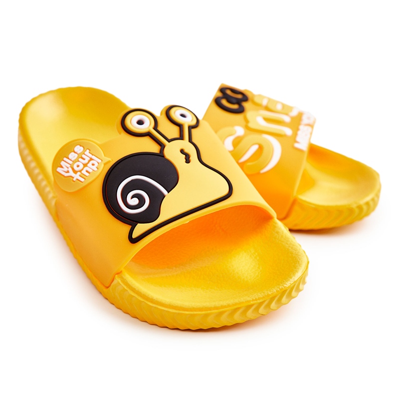 Pantuflas Infantiles Caracol Amarillo Ligero