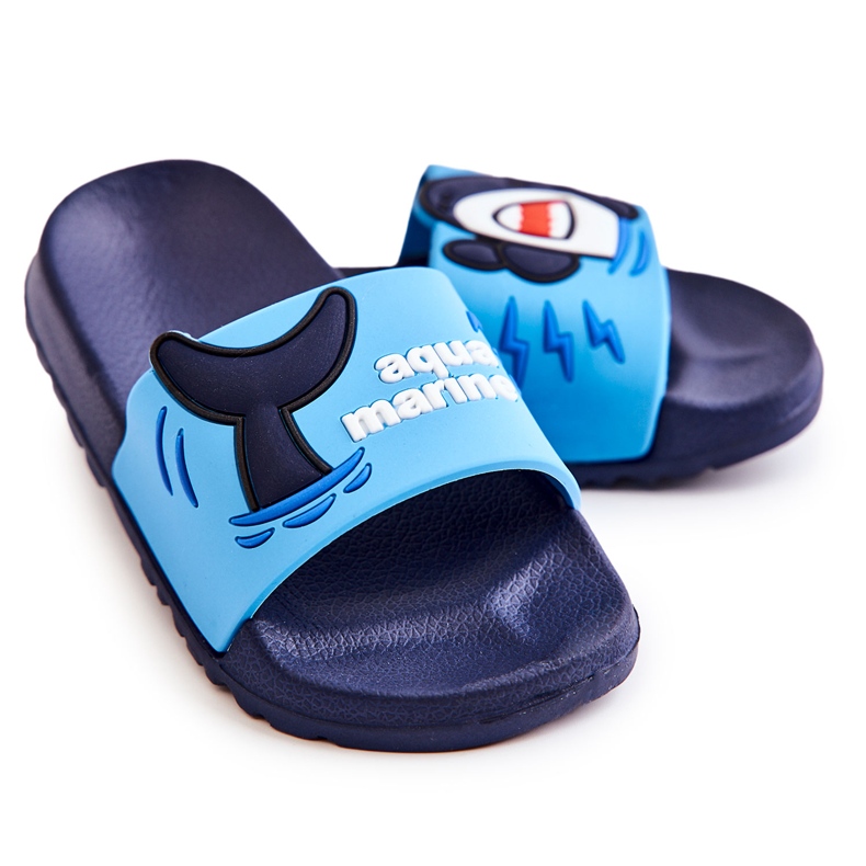 Pantuflas de Niño Ligeras Sharky Azul y Marino azul marino