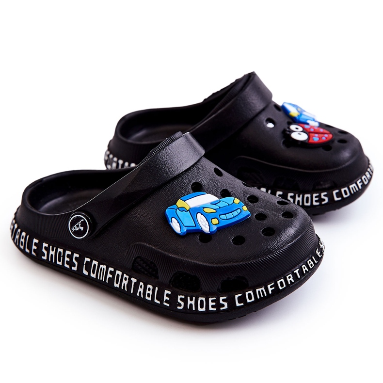 Pantuflas Infantiles Ligeras Kroks Con Adorno Bertis Negro Pantuflas Infantiles Ligeras Kroks Con Adorno Bertis Negro