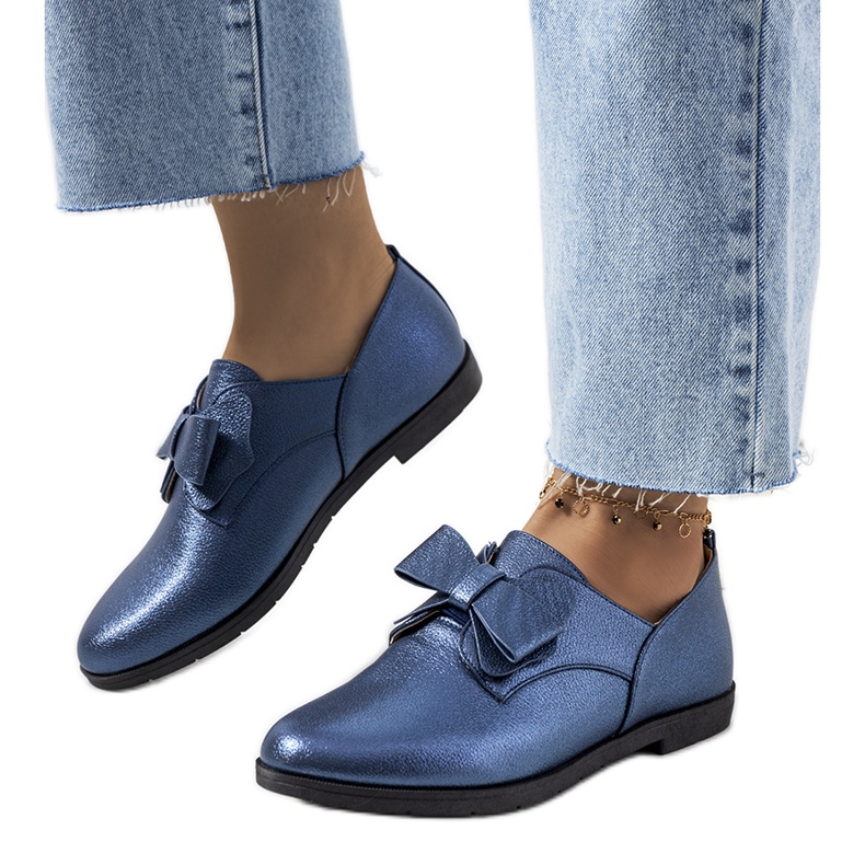 Zapatos azul marino con lazo Korner
