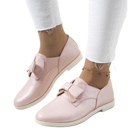 Zapatos brogue rosas con lazo Korner rosado