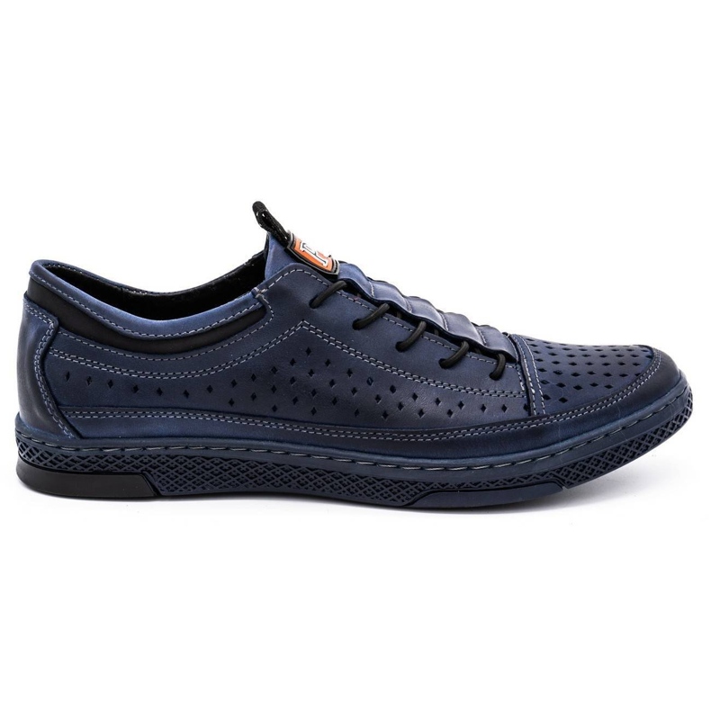 Polbut Zapatos de cuero para hombres para el verano K22 azul marino