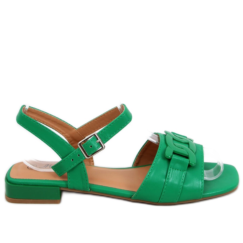 Sandalias tacón bajo Iona Green verde