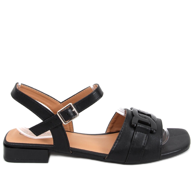 Sandalias tacón bajo Iona Negro