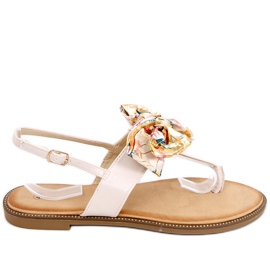 Chanclas con lazo Odette Beige