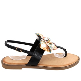 Chanclas con lazo Odette Negro Chanclas con lazo Odette Negro