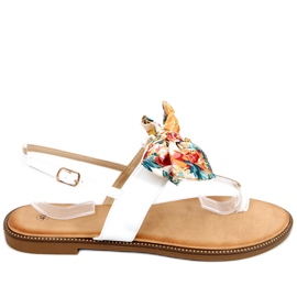 Chanclas con lazo Odette Blanco